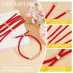 Изготовление браслета-слайдера из витого нейлонового шнура 10шт. MAK-UN0001-54B