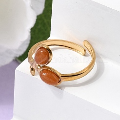 Offene Manschettenringe aus Edelstahl 304&nbsp;RJEW-F213-04G-05
