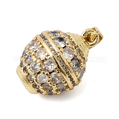 Латунные микропаве прозрачные подвески с фианитом&nbsp;KK-L267-08G