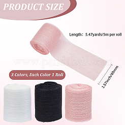 3 Rolle 3 Farben Polyester-Chiffonband&nbsp;OCOR-CY0003-74