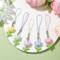 Цветочные акриловые мобильные ремни HJEW-JM01883