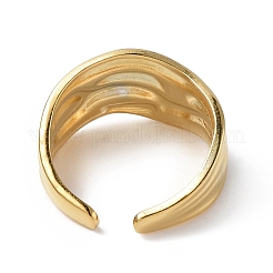 Открытое кольцо-манжета из нержавеющей стали 304 с ионным покрытием (IP) для женщин RJEW-C046-09G