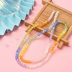 Прозрачные стеклянные бусины гальваническим пряди GLAA-YW0002-F01