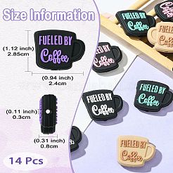 14шт 7 цвета силиконовые бусины&nbsp;FIND-CJ0002-25