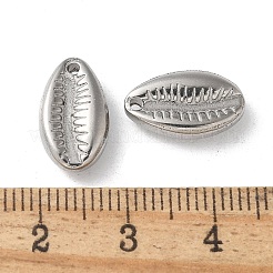 304ステンレスペンダント  楕円形のチャーム  ステンレス鋼色  14x8x4.5mm  穴：1.2mm&nbsp;STAS-I330-73P