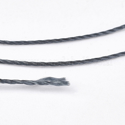 ポリエステル糸  カスタム織りジュエリー作りのために  ダークスレートグレー  0.25mm  約700m /ロール&nbsp;NWIR-K023-0.25mm-16