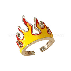 Anillos abiertos de puño de latón esmaltado&nbsp;WG237BA-01