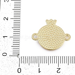 合金 クリスタル ラインストーン ザクロ リンク コネクター チャーム  赤いエナメル  ゴールドカラー  17.5x20x3mm  穴：1.8mm&nbsp;FIND-K020-20A-G