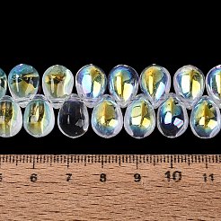 Galvanisieren transparente Glasperlen Stränge&nbsp;GL-N005-02A-B01