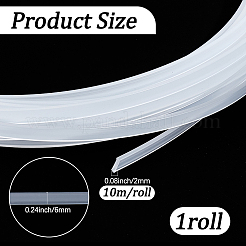 10m半透明PVCウェディングドレスシェーピングフィッシュボーン  ホワイト  6x2mm&nbsp;DIY-GF0014-12A
