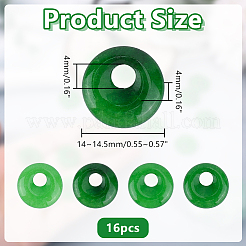 16 Stück gefärbte natürliche Malaysia Jade Donut/Pi Disc Charms&nbsp;G-HY0001-98