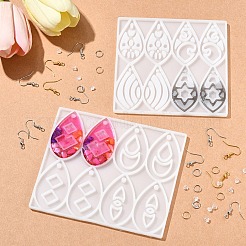 Наборы для создания сережек-слезинок своими руками DIY-YW0012-77