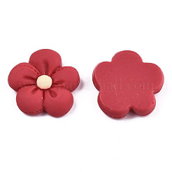オペーク樹脂カボション  花  ミックスカラー  1x1x1/4インチ（24x24x6mm）&nbsp;CRES-S307-012