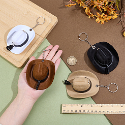 4шт брелок в форме ковбойской шляпы 4 цветов&nbsp;KEYC-PH0002-18