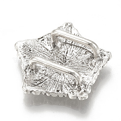 Breloques coulissantes supports de cabochon en alliage de style tibétain&nbsp;TIBE-T012-04AS-LF