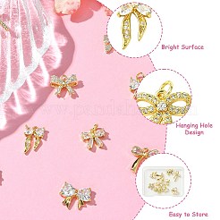 10 Stück 10 Stile Messing Micro Pave klare Zirkonia Charms&nbsp;KK-CJ0002-52