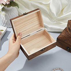 6 шт. деревянные коробки для упаковки ювелирных изделий&nbsp;CON-FH0001-59