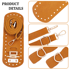 1 сумка для самостоятельной сборки овальной многофункциональной сумки из искусственной кожи через плечо/через плечо&nbsp;DIY-CL0001-20