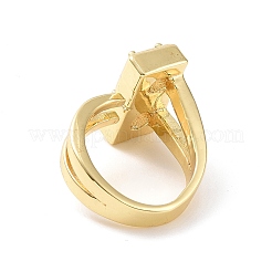 Прямоугольное открытое кольцо-манжета из кубического циркония RJEW-G270-01G