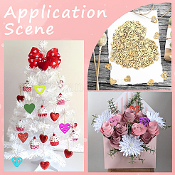 4 комплект незаконченных деревянных вырезок-украшений WOOD-SC0001-91A