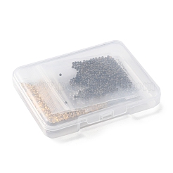 2200шт 4 стильные латунные обжимные бусины KK-FS0001-19