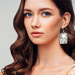 8 пара 4 стилей пустых стеклянных куполообразных сережек с подвесками EJEW-AB00027