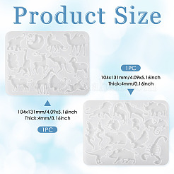 2 moule en silicone pour pendentif silhouette&nbsp;DIY-GN0001-01B