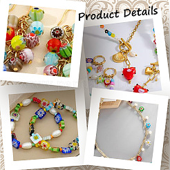 160 pz. 10 stili di perline di lampwork millefiori fatte a mano&nbsp;LAMP-PA0001-82