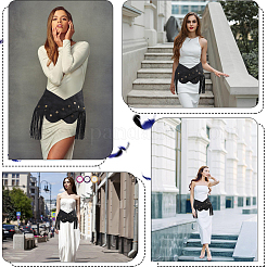 Пояса с кисточками из матовой искусственной замши для джинсов AJEW-WH20816-016A