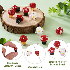 18 pz 3 perline fatte a mano in stile lampwork&nbsp;LAMP-PJ0001-02