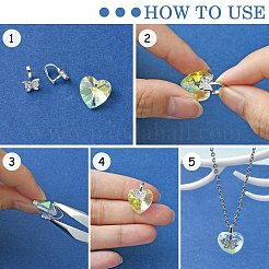 Антикоррозийное родиевое покрытие 925 стерлинговое серебро микропаве кубические цирконии подвески баилы STER-P034-13P