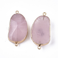 Гальванические соединители из натурального розового кварца&nbsp;G-S344-70F-01