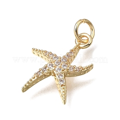Pendenti in zirconi cubici trasparenti in micro pavè di ottone&nbsp;KK-D110-06G