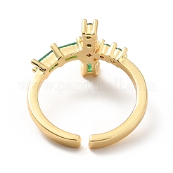 Кольцо-кафф со стразами RJEW-M142-07G