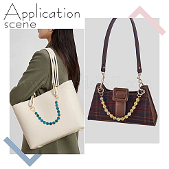 2 шт. 2 цвета 14 мм круглые смоляные бусины имитация драгоценных камней декоративные цепочки для сумок&nbsp;PURS-GA0001-01