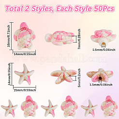 100 шт. 2 вида синтетических бирюзовых бусин&nbsp;G-SC0003-28A