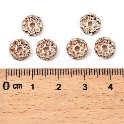 Perline distanziatori strass in ottone&nbsp;X-RB-A014-L8mm-01RG-NF