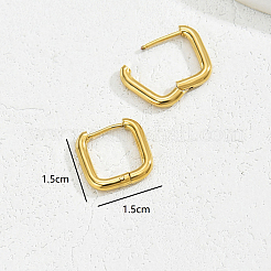 Классические минималистичные элегантные серьги-кольца из нержавеющей стали 201&nbsp;BI8954-2