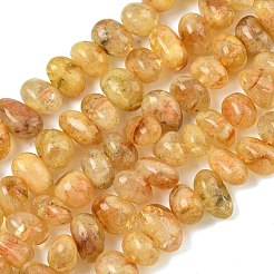 Природный цитрин бисер нитей G-RM250109-B2