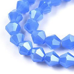 Abalorios de vidrio imitación de jade electroplate hebras&nbsp;EGLA-A039-J6mm-A04
