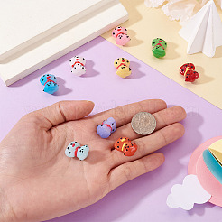 9шт 9 цвета бусины с эмалью лэмпворк ручной работы LAMP-TA0001-70