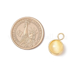 Круглые подвески из окрашенной натуральной селенитовой медной проволоки PALLOY-JF03770-01