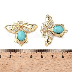 Messingmikropavé mit klaren Zirkonia-Kastenverschlüssen&nbsp;KK-C075-43B-G