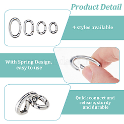 4 шт. 4 стиля пружинных запорных колец из нержавеющей стали 304&nbsp;STAS-HS0001-27