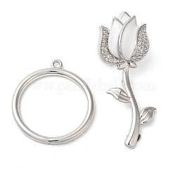 Латунные застежки с цирконами KK-N254-85P