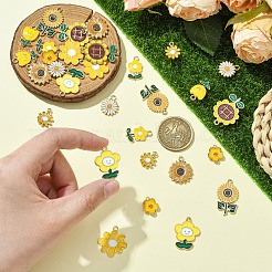 30шт 10 стиля подвески из сплава с эмалью&nbsp;ENAM-YW0005-36