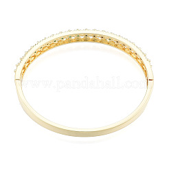 Шарнирный браслет с ромбами из кубического циркония BJEW-N014-013