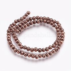 Гальваника из натуральных бусин из лавы G-I200-17C