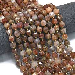 Нити бусин из натурального золота из солнечного камня G-K389-A51-01