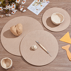 3 шт. 3 стиля древесноволокнистой плиты средней плотности (МДФ) переносная глиняная клиньевая доска со встроенным AJEW-UN0002-18